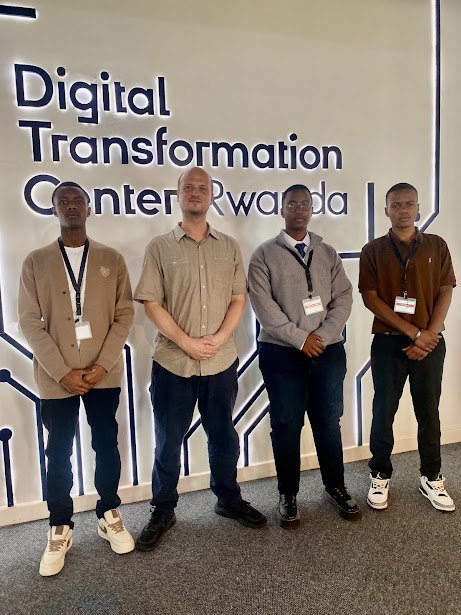 The Entelon team with Jan Nehring at the Digital Transformation Center Rwanda