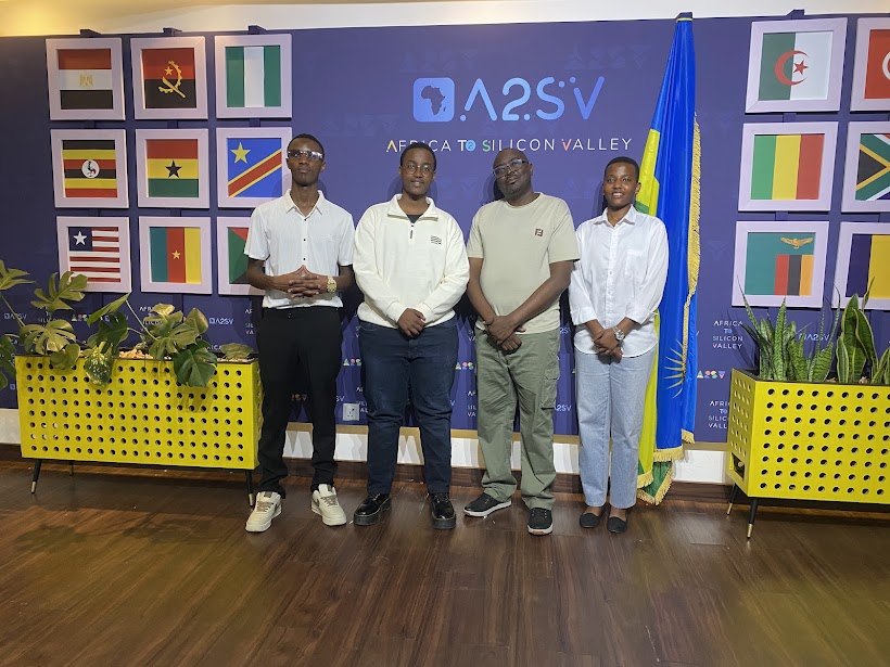 The Entelon team with Shema Katende at A2SV